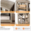 image:imageVINGLI TV Stand for 70 Inch TV Farmhouse Entertainment Center with Storage Mid Century Modern Media TV Console Table for Living Room Bedroom Gray Oak