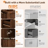 image:imageVINGLI Tall Corner Cabinet with Fluted Doors 68 Walnut Corner Storage Cabinet with Adjustable Shelves Freestanding Wood Corner Bookshelf for Bathroom Living Room amp Kitchen SpaceSavingDark Walnut