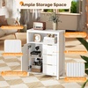 image:imageVINGLI Tall Corner Cabinet with Fluted Doors 68 Walnut Corner Storage Cabinet with Adjustable Shelves Freestanding Wood Corner Bookshelf for Bathroom Living Room amp Kitchen SpaceSavingCrisp White