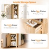 image:imageVINGLI Tall Corner Cabinet with Fluted Doors 68 Walnut Corner Storage Cabinet with Adjustable Shelves Freestanding Wood Corner Bookshelf for Bathroom Living Room amp Kitchen SpaceSavingNatural Oak