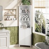 image:imageVINGLI Tall Corner Cabinet with Fluted Doors 68 Walnut Corner Storage Cabinet with Adjustable Shelves Freestanding Wood Corner Bookshelf for Bathroom Living Room amp Kitchen SpaceSavingCrisp White