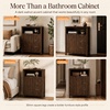 image:imageVINGLI Tall Corner Cabinet with Fluted Doors 68 Walnut Corner Storage Cabinet with Adjustable Shelves Freestanding Wood Corner Bookshelf for Bathroom Living Room amp Kitchen SpaceSavingDark Walnut