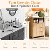image:imageVINGLI Tall Corner Cabinet with Fluted Doors 68 Walnut Corner Storage Cabinet with Adjustable Shelves Freestanding Wood Corner Bookshelf for Bathroom Living Room amp Kitchen SpaceSavingNatural Oak