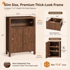 image:imageVINGLI Tall Corner Cabinet with Fluted Doors 68 Walnut Corner Storage Cabinet with Adjustable Shelves Freestanding Wood Corner Bookshelf for Bathroom Living Room amp Kitchen SpaceSavingDark Walnut