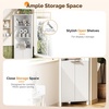image:imageVINGLI Tall Corner Cabinet with Fluted Doors 68 Walnut Corner Storage Cabinet with Adjustable Shelves Freestanding Wood Corner Bookshelf for Bathroom Living Room amp Kitchen SpaceSavingCrisp White