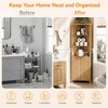 image:imageVINGLI Tall Corner Cabinet with Fluted Doors 68 Walnut Corner Storage Cabinet with Adjustable Shelves Freestanding Wood Corner Bookshelf for Bathroom Living Room amp Kitchen SpaceSavingNatural Oak