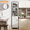 image:imageVINGLI Tall Corner Cabinet with Fluted Doors 68 Walnut Corner Storage Cabinet with Adjustable Shelves Freestanding Wood Corner Bookshelf for Bathroom Living Room amp Kitchen SpaceSavingCrisp White