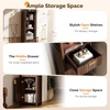 image:imageVINGLI Tall Corner Cabinet with Fluted Doors 68 Walnut Corner Storage Cabinet with Adjustable Shelves Freestanding Wood Corner Bookshelf for Bathroom Living Room amp Kitchen SpaceSavingDark Walnut
