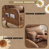 image:imageVINGLI Teddy Fleece Low Seat Rocking ChairBoucle Upholstered Nursery Glider Chair with Side PocketsAccent Arm Chair with High BackrestComfy Head RestSolid Woodfor Living Room BedroomBeigeRusticmicrofiber