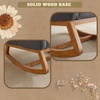 image:imageVINGLI Teddy Fleece Low Seat Rocking ChairBoucle Upholstered Nursery Glider Chair with Side PocketsAccent Arm Chair with High BackrestComfy Head RestSolid Woodfor Living Room BedroomBeigeGreylinen