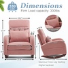 image:imageVINGLI Teddy Fleece Low Seat Rocking ChairBoucle Upholstered Nursery Glider Chair with Side PocketsAccent Arm Chair with High BackrestComfy Head RestSolid Woodfor Living Room BedroomBeigePinkteddy Fleece