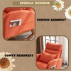 image:imageVINGLI Teddy Fleece Low Seat Rocking ChairBoucle Upholstered Nursery Glider Chair with Side PocketsAccent Arm Chair with High BackrestComfy Head RestSolid Woodfor Living Room BedroomBeigeOrangelinen