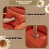 image:imageVINGLI Teddy Fleece Low Seat Rocking ChairBoucle Upholstered Nursery Glider Chair with Side PocketsAccent Arm Chair with High BackrestComfy Head RestSolid Woodfor Living Room BedroomBeigeOrangelinen