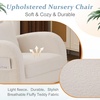 image:imageVINGLI Teddy Fleece Low Seat Rocking ChairBoucle Upholstered Nursery Glider Chair with Side PocketsAccent Arm Chair with High BackrestComfy Head RestSolid Woodfor Living Room BedroomBeigeBeigeteddy Fleece
