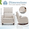 image:imageVINGLI Teddy Fleece Low Seat Rocking ChairBoucle Upholstered Nursery Glider Chair with Side PocketsAccent Arm Chair with High BackrestComfy Head RestSolid Woodfor Living Room BedroomBeigeBeigeteddy Fleece