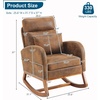 image:imageVINGLI Teddy Fleece Low Seat Rocking ChairBoucle Upholstered Nursery Glider Chair with Side PocketsAccent Arm Chair with High BackrestComfy Head RestSolid Woodfor Living Room BedroomBeigeRusticmicrofiber