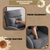 image:imageVINGLI Teddy Fleece Low Seat Rocking ChairBoucle Upholstered Nursery Glider Chair with Side PocketsAccent Arm Chair with High BackrestComfy Head RestSolid Woodfor Living Room BedroomBeigeGreylinen