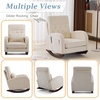 image:imageVINGLI Teddy Fleece Low Seat Rocking ChairBoucle Upholstered Nursery Glider Chair with Side PocketsAccent Arm Chair with High BackrestComfy Head RestSolid Woodfor Living Room BedroomBeigeBeigechenille