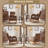 image:imageVINGLI Teddy Fleece Low Seat Rocking ChairBoucle Upholstered Nursery Glider Chair with Side PocketsAccent Arm Chair with High BackrestComfy Head RestSolid Woodfor Living Room BedroomBeigeRusticmicrofiber