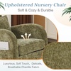 image:imageVINGLI Teddy Fleece Low Seat Rocking ChairBoucle Upholstered Nursery Glider Chair with Side PocketsAccent Arm Chair with High BackrestComfy Head RestSolid Woodfor Living Room BedroomBeigeOlive Greenchenille