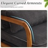 image:imageVINGLI Upgraded Premium Corduroy Accent ChairUpholstered Arm ChairSolid Wood Comfy Reading Chair with Lumbar Pillow Mid Century Modern Chairs for Living RoomBedroomGuest RoomLight GreyDark Grey1pc