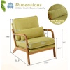image:imageVINGLI Upgraded Premium Corduroy Accent ChairUpholstered Arm ChairSolid Wood Comfy Reading Chair with Lumbar Pillow Mid Century Modern Chairs for Living RoomBedroomGuest RoomLight GreyGreen2pcs