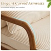 image:imageVINGLI Upgraded Premium Corduroy Accent ChairUpholstered Arm ChairSolid Wood Comfy Reading Chair with Lumbar Pillow Mid Century Modern Chairs for Living RoomBedroomGuest RoomLight GreyBeige1pc