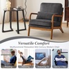image:imageVINGLI Upgraded Premium Corduroy Accent ChairUpholstered Arm ChairSolid Wood Comfy Reading Chair with Lumbar Pillow Mid Century Modern Chairs for Living RoomBedroomGuest RoomLight GreyDark Grey1pc