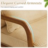 image:imageVINGLI Upgraded Premium Corduroy Accent ChairUpholstered Arm ChairSolid Wood Comfy Reading Chair with Lumbar Pillow Mid Century Modern Chairs for Living RoomBedroomGuest RoomLight GreyDark Beige2pcs