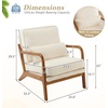 image:imageVINGLI Upgraded Premium Corduroy Accent ChairUpholstered Arm ChairSolid Wood Comfy Reading Chair with Lumbar Pillow Mid Century Modern Chairs for Living RoomBedroomGuest RoomLight GreyBeige1pc