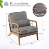 image:imageVINGLI Upgraded Premium Corduroy Accent ChairUpholstered Arm ChairSolid Wood Comfy Reading Chair with Lumbar Pillow Mid Century Modern Chairs for Living RoomBedroomGuest RoomLight GreyLight Grey1pc