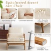 image:imageVINGLI Upgraded Premium Corduroy Accent ChairUpholstered Arm ChairSolid Wood Comfy Reading Chair with Lumbar Pillow Mid Century Modern Chairs for Living RoomBedroomGuest RoomLight GreyBeige1pc