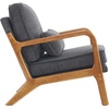 image:imageVINGLI Upgraded Premium Corduroy Accent ChairUpholstered Arm ChairSolid Wood Comfy Reading Chair with Lumbar Pillow Mid Century Modern Chairs for Living RoomBedroomGuest RoomLight GreyDark Grey1pc