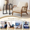 image:imageVINGLI Upgraded Premium Corduroy Accent ChairUpholstered Arm ChairSolid Wood Comfy Reading Chair with Lumbar Pillow Mid Century Modern Chairs for Living RoomBedroomGuest RoomLight GreyBeige1pc