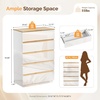 image:imageVINGLI White Dresser High Gloss Chest of Drawers 6 Drawer Dresser for Bedroom Modern Dressers Wood Brown Top 472 W x 1575 D x 315 HHigh Gloss White