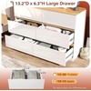 image:imageVINGLI White Dresser High Gloss Chest of Drawers 6 Drawer Dresser for Bedroom Modern Dressers Wood Brown Top 472 W x 1575 D x 315 HHigh Gloss White