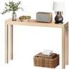 image:imageVINGLI 46 Console Table for entryway Solid Wood Entryway Table Narrow Sofa Table Behind Couch for Living Room Hallway Bedroom Entrance SeashellSeashell