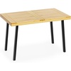 image:imageVINGLI 48 Inch Solid Wood Dining Table for 46 Walnut Rectangular Kitchen Table with Waterproof Tabletop for Indoor amp Outdoor Use Pine Wood Dinner Table for Patio Dining Room Kitchen ApartmentLight Oak