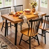 image:imageVINGLI 48 Inch Solid Wood Dining Table for 46 Walnut Rectangular Kitchen Table with Waterproof Tabletop for Indoor amp Outdoor Use Pine Wood Dinner Table for Patio Dining Room Kitchen ApartmentWalnut