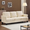 image:imageVINGLI Beige 83 Sofa Couches for Living Room Corduroy Modern Comfy 3 Seater Couch 256 Deep Seat Upholstery Cozy Sofas for Small Space Bedroom Apartment Home OfficeBeige