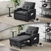 image:imageVINGLI Beige Sleeper Chair Bed 3in1 Convertible Futon Sofa Bed Pull Out Couch Bed Adjustable Recliner Chair with USB Ports Cup Holders Side Pockets for Living Room Bedroom Small SpacesBlack