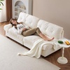 image:imageVINGLI Cloud Couch 80 Loveseat 224 Deep Seat Suede Upholstery Cozy Comfy Couches for Living Room Modern Love Seat Sofa Pillow Armrest BrownWhite