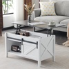 image:imageVINGLI Farmhouse Lift Top Coffee Table Coffee Tables for Living Room with Storage ShelfHidden Compartment Mesa De Centro para Sala Rustic BrownWhite Charcoal