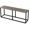 image:imageVINGLI Industrial Dining Bench for Dining Room 472 Inch Rustic Brown Kitchen Table Bench HeavyDuty Metal Frame Dining Table Bench with NonSlip Foot Pads for Entryway Living Room amp Small SpacesGrey