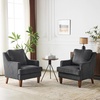 image:imageVINGLI MidCentury Modern Accent Chair Black Upholstered Armchair Comfy Sofa Chair Reading Chair High Back for Living Room Bedroom Furniture Apartment2