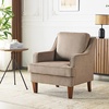 image:imageVINGLI MidCentury Modern Accent Chairs Set of 2 Light Brown Upholstered Armchair Comfy Sofa Chairs Reading Chair High Back for Living Room Bedroom Furniture Apartment1