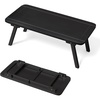image:imageVINGLI Outdoor Folding Coffee Table Natural Poplar Wood Patio Coffee Table No Assembly Required Ideal for Balcony Porch and Living Room Rectangle NaturalBlackoval