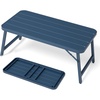 image:imageVINGLI Outdoor Folding Coffee Table Rectangle Drainable Iron Patio Table for Balcony Porch and Living Room BlueBlue