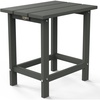 image:imageVINGLI Outdoor Patio Side Table Poly Lumber Weather Resistant Adirondack Side Table End Tables for Outdoor Indoor Living Room Bedroom Patio and GardenGreyGrey
