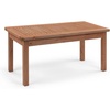 image:imageVINGLI Outdoor Wood Coffee Table 35 Farmhouse Side Table for Patio Solid Cedar Wood Accent Table with Slatted Tabletop WeatherResistant End Table for Garden Poolside Lawn Living Room BrownBrown